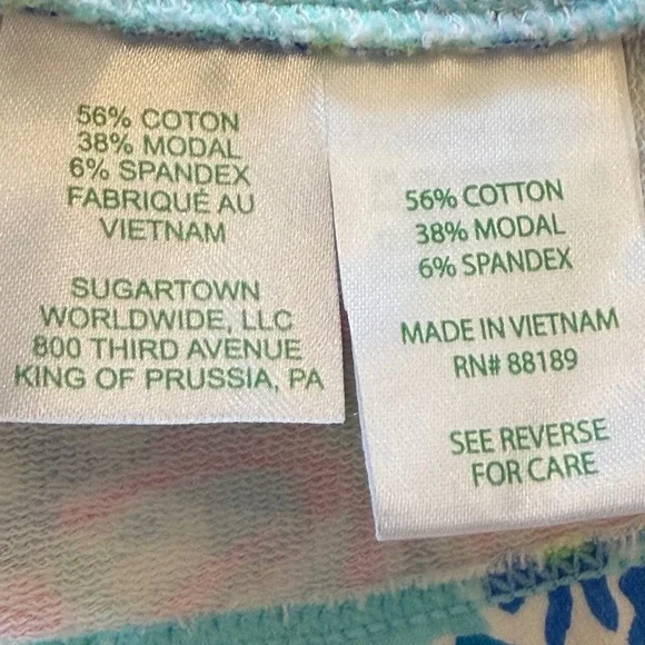 Lilly Pulitzer XS Blue Coral Print Full Zip Jacket Athleisure UPF 50 - Picture 5 of 11